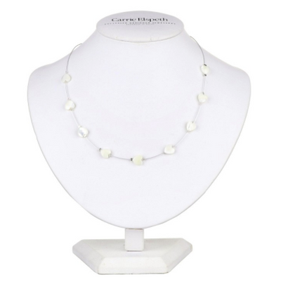 Carrie Elspeth Shell Hearts Spaced Necklace