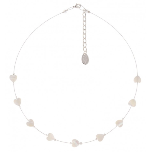 Carrie Elspeth Shell Hearts Spaced Necklace