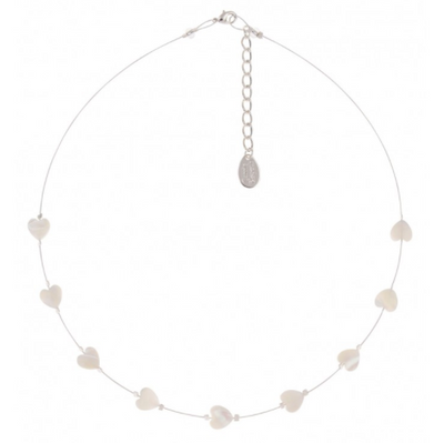 Carrie Elspeth Shell Hearts Spaced Necklace