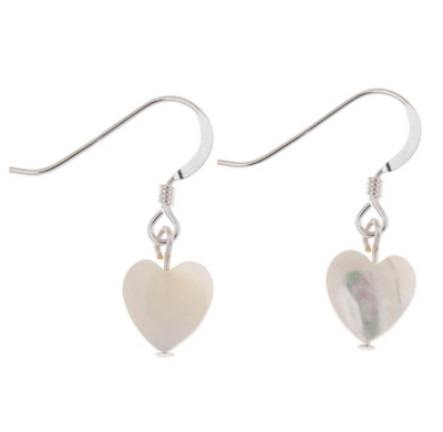 Carrie Elspeth Shell Heart Drop Earrings
