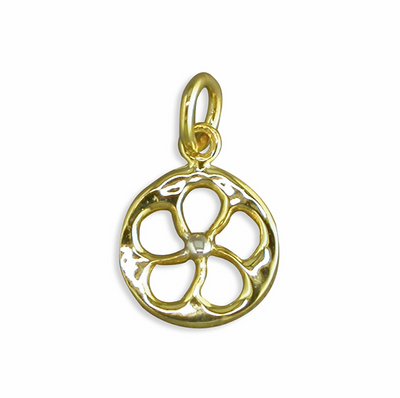 Yellow Gold Cut Out Flower Pendant