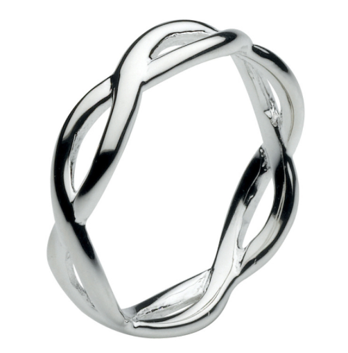 Dew Silver Twist Weave Ring