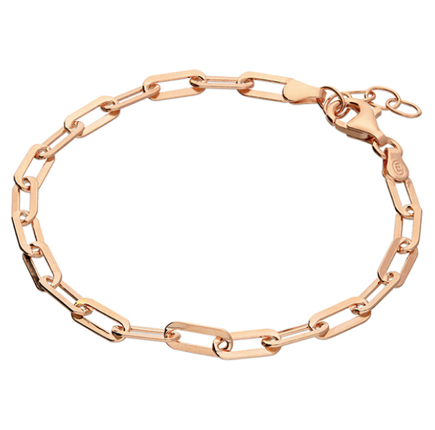 Rose Gold Paper Clip Chain Bracelet