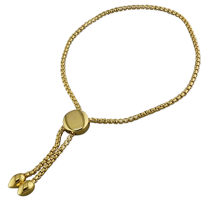 Gold Plain Slider Bracelet