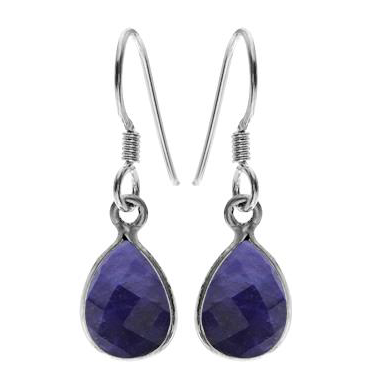 Sapphire Tear Drop Earrings