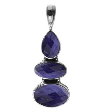 Sapphire 3 Stone Pendant