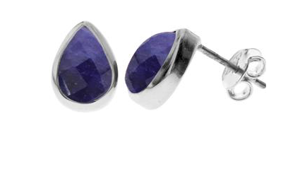 Sapphire Teardrop Stud Earrings