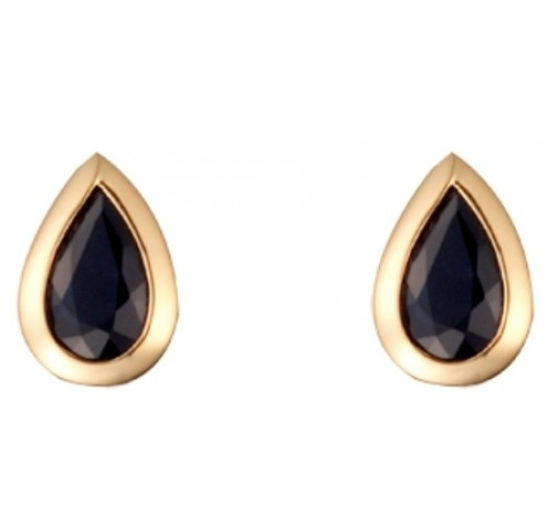 9ct Gold Sapphire Teardrop Stud Earrings