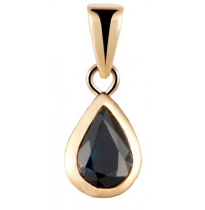 9ct Gold Sapphire Teardrop Pendant