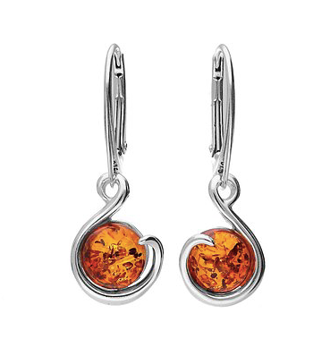 Amber Swirl Drop Earrings