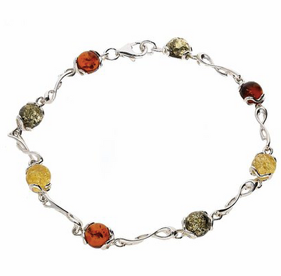 Mixed Amber Plait Bracelet