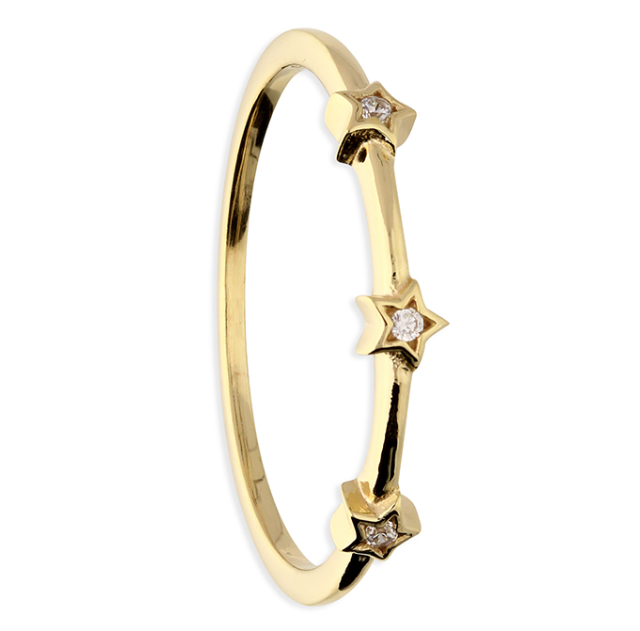 gold stars stacking ring