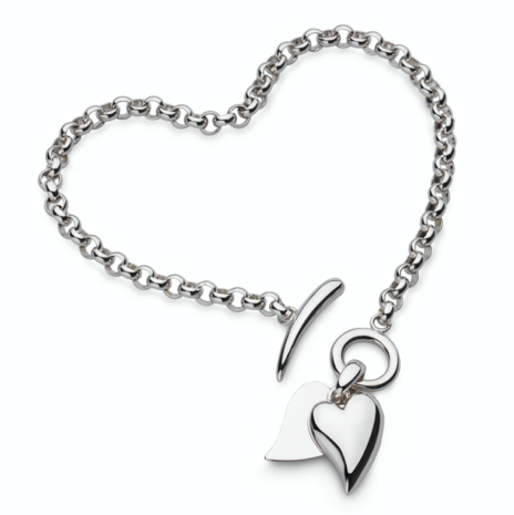 Kit Heath Desire Love Duet Heart t-bar engravable bracelet