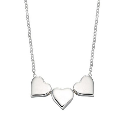 Triple Heart Engravable Necklace