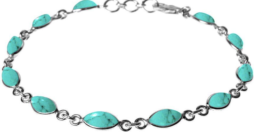 Turquoise Marquis Stone Bracelet