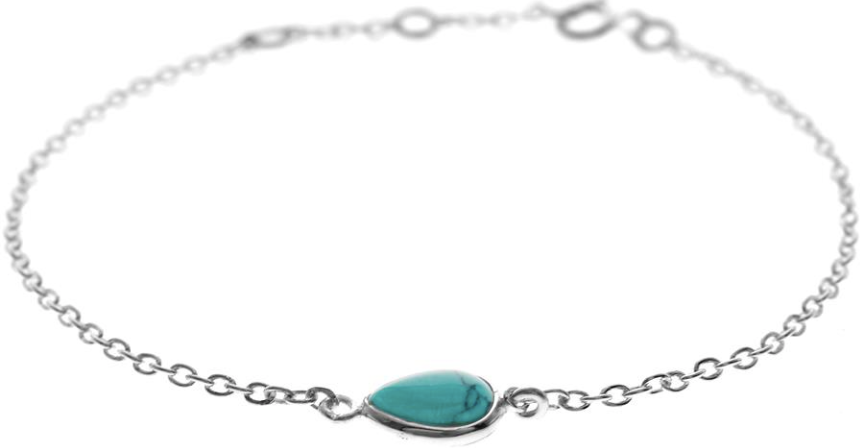 Turquoise Teardrop Chain Bracelet