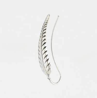 Feather Ear Climber Stud Earrings