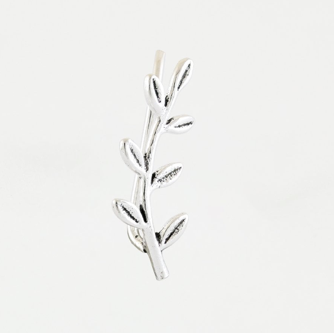 Vine Leaves Ear Climber Stud Earrings