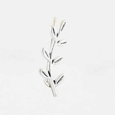 Vine Leaves Ear Climber Stud Earrings