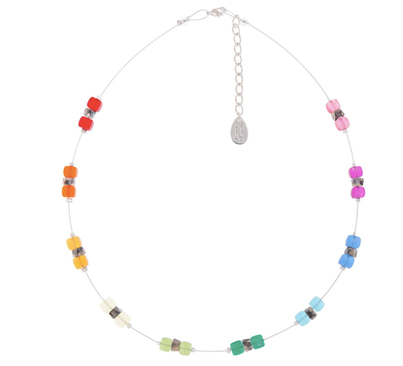 Carrie Elspeth Rainbow Sparkle Spaced Necklace