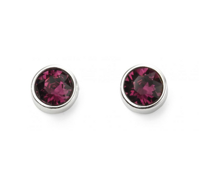 February Birthstone Stud Earrings