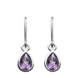 Dew Amethyst Teardrop Earrings