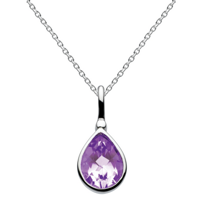 Dew Amethyst Teardrop Pendant