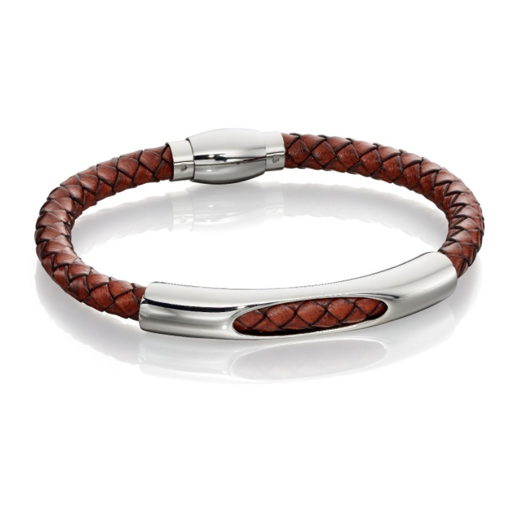 Fred Bennett Open Bar Leather Bracelet