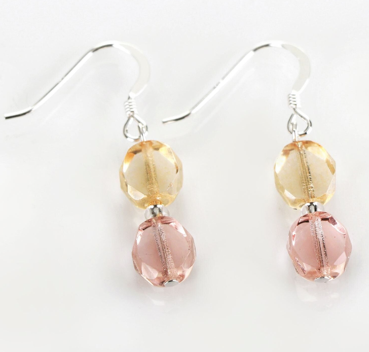 Carrie Elspeth Bohemian Pink Drop Earrings