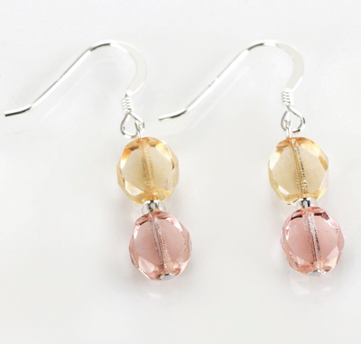 Carrie Elspeth Bohemian Pink Drop Earrings