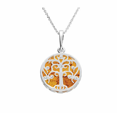 Amber Tree of Life Pendant