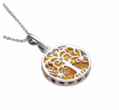 Amber Tree of Life Pendant