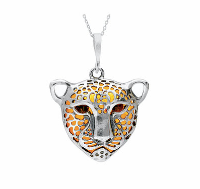 Amber Jaguar Pendant