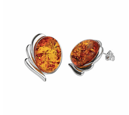 Tara Amber Stud Earrings