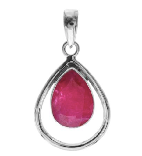 Ruby Tear Drop Pendant