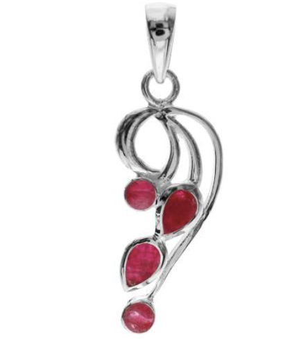 Ruby Swish Pendant