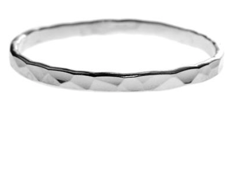 Hammered Silver Stacking Ring