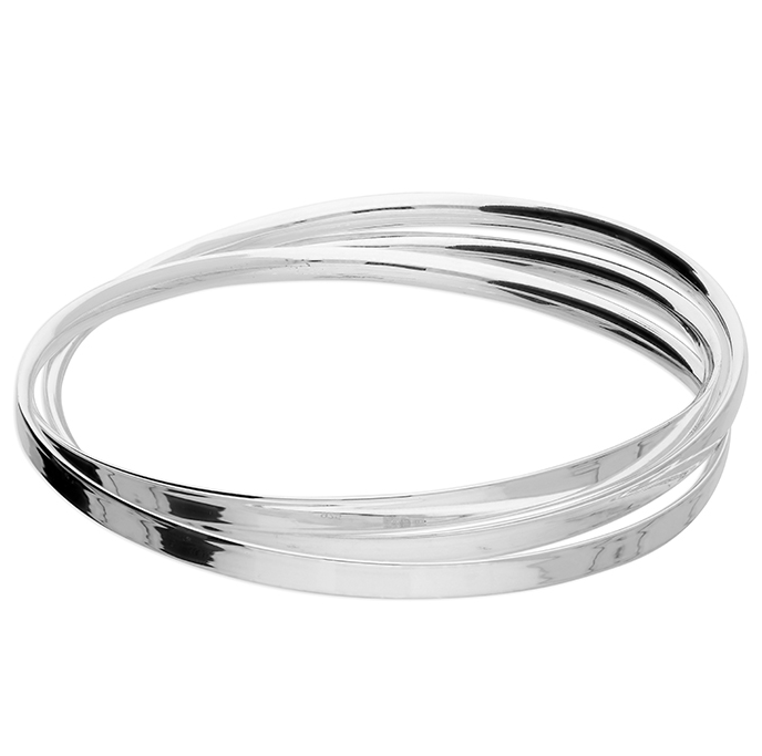 Triple Flat Russian Bangle