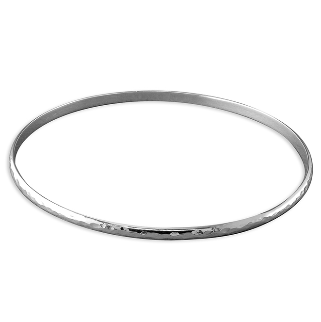 Hammered Slim Bangle