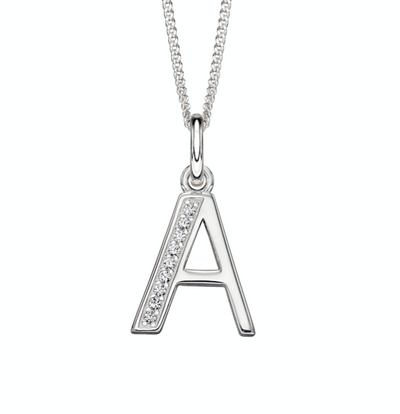 Silver Initial Letter Pendants