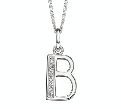 Silver Initial Letter Pendants