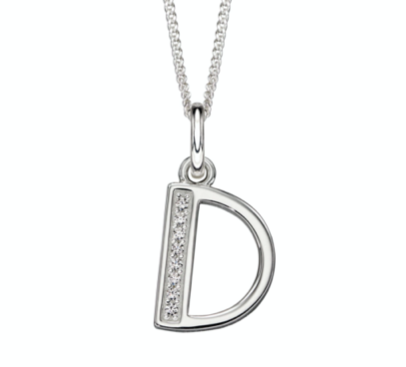 Silver Initial Letter Pendants