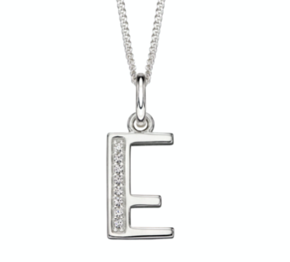 Silver Initial Letter Pendants