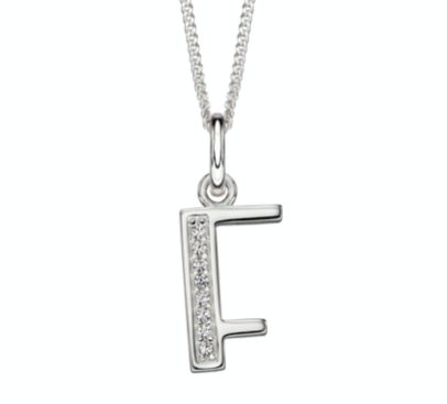 Silver Initial Letter Pendants