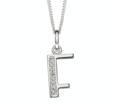 Silver Initial Letter Pendants