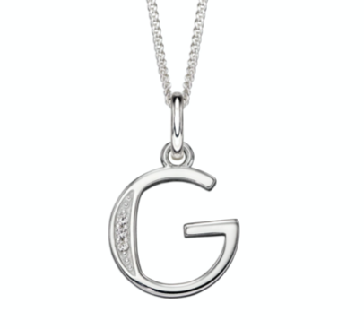 Silver Initial Letter Pendants