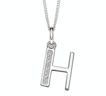 Silver Initial Letter Pendants