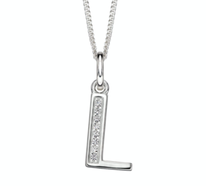 Silver Initial Letter Pendants