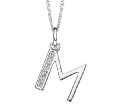 Silver Initial Letter Pendants