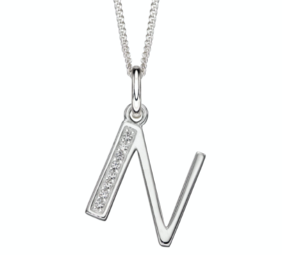 Silver Initial Letter Pendants